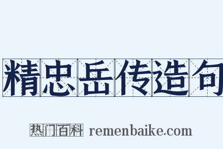 精忠岳传造句是什么意思的图片